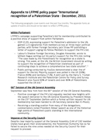 Appendix to LFPME policy paper “International  recognition of a Palestinian State - December, 2011