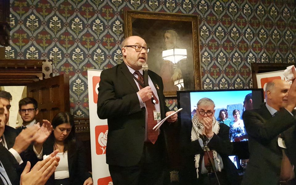 Grahame Moris speaking at the 2018 LFPME Christmas reception in Parliament.